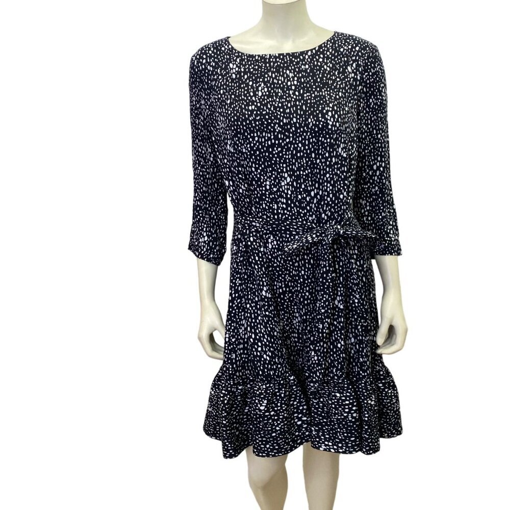 PERSIFOR‎ 3/4 SLEEVE BELTED POPPY DRESS MD